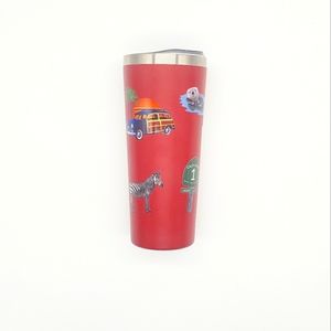 Hearst Castle Red Tumbler With Stickers
